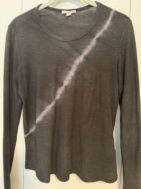 James Perse Charcoal Gray Crewneck Top